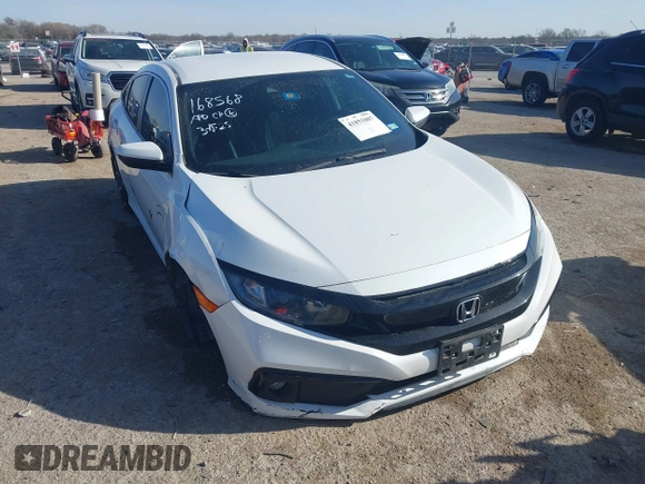 2020 Honda Civic Sedan Sport with VIN 19XFC2F8XLE016325, listed as a IAAI auction lot 41851007 with 68,310 mi miles. Bid and sale history available at carsss.com. Image 1.