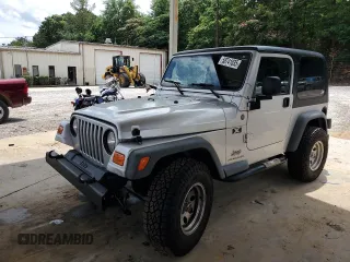 2004 Jeep Wrangler X with VIN 1J4FA39S54P757836, listed as a Copart auction lot 58741035 with 98,830 mi miles and Salvage title. Bid and sale history available at DreamBid. Image 1.