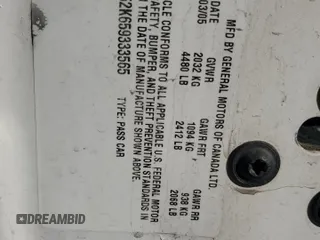 2005 Chevrolet Impala LS z VIN 2G1WH52K659333565, wystawiony jako Copart lot #51638415 z przebiegiem 270 007 mil mil oraz Szkoda całkowita • Salvage title. Historia ofert i sprzedaży dostępna na DreamBid. Obrazek 14.