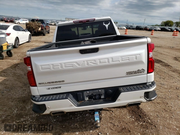 2020 Chevrolet Silverado 1500 High Country with VIN 1GCUYHEL3LZ116451, listed as a Copart auction lot 67557044 with 78,490 mi miles and Salvage Title. Bid and sale history available at carsss.com. Image 6.