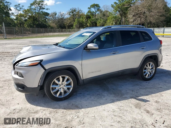 2017 Jeep Cherokee Limited with VIN 1C4PJLDB6HW602869, listed as a Copart auction lot 46781115 with 96,789 mi miles and Salvage Title. Bid and sale history available at carsss.com. Image 1.