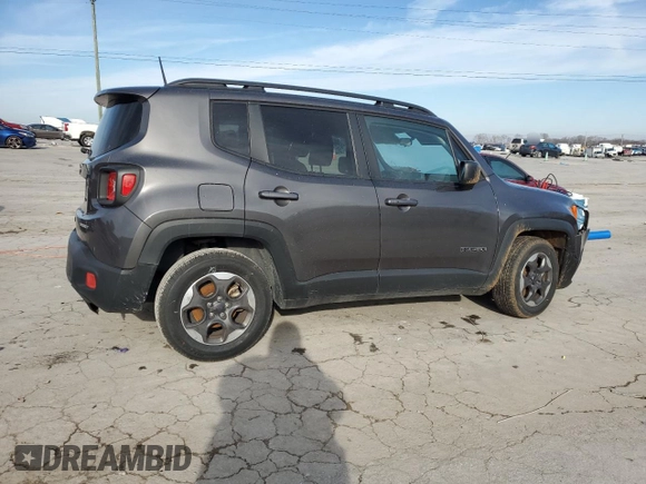 2018 Jeep Renegade Sport with VIN ZACCJAAB6JPG70163, listed as a Copart auction lot 45345065 with 89,540 mi miles and Salvage Title. Bid and sale history available at DreamBid. Image 3.