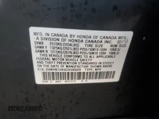 2012 Acura ZDX Tech Pkg with VIN 2HNYB1H43CH500609, listed as a Copart auction lot 42578895 with 171,081 mi miles and Salvage Title. Bid and sale history available at carsss.com. Image 14.