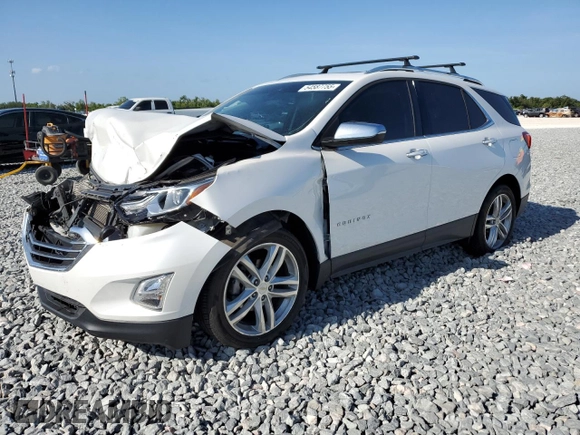 2018 Chevrolet Equinox Premier with VIN 2GNAXMEV7J6136122, listed as a Copart auction lot 54587755 with 67,930 mi miles and Salvage Title. Bid and sale history available at carsss.com. Image 1.