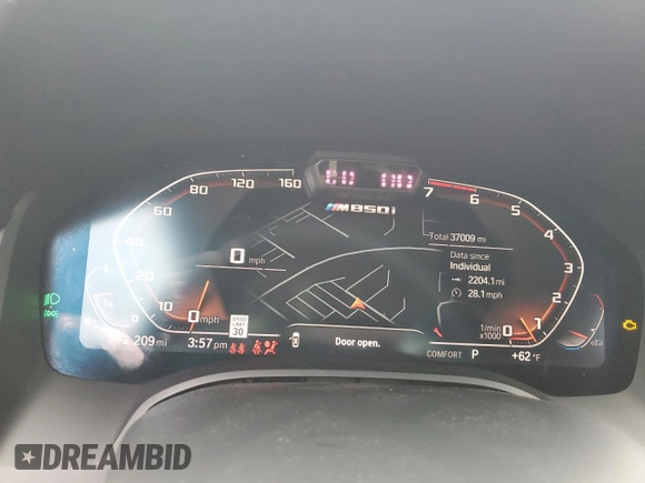 2019 BMW 8 Series M850i xDrive with VIN WBAFY4C58KBX39218, listed as a Copart auction lot 44807204 with 37,009 mi miles. Bid and sale history available at carsss.com. Image 9.