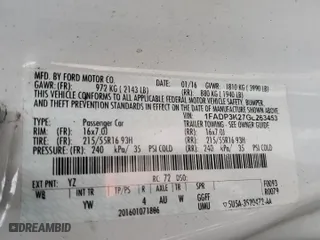 2016 Ford Focus SE with VIN 1FADP3K27GL263453, listed as a Copart auction lot 42728245 with 84,921 mi miles and Salvage Title. Bid and sale history available at carsss.com. Image 16.