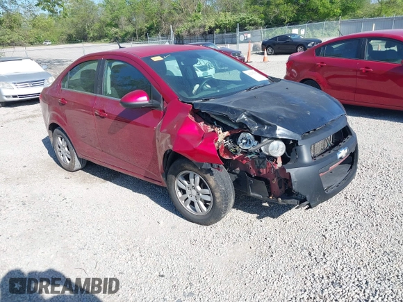 2013 Chevrolet Sonic LT with VIN 1G1JC5SH3D4256507, listed as a IAAI auction lot 42235009 with 117,804 mi miles and . Bid and sale history available at DreamBid. Image 1.