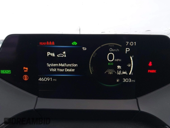 2024 Toyota Prius LE with VIN JTDADABUXR3009783, listed as a IAAI auction lot 41789305 with 46,091 mi miles and . Bid and sale history available at DreamBid. Image 7.