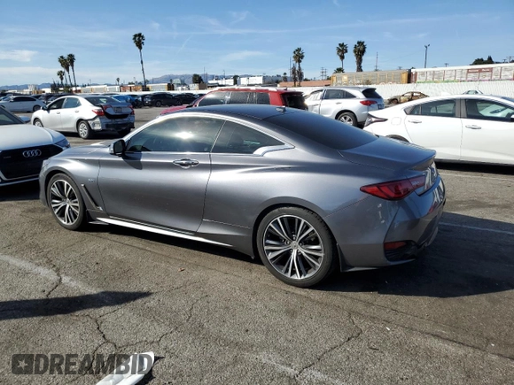 2018 Infiniti Q60 Luxe with VIN JN1CV7EK6JM200329, listed as a Copart auction lot 46535955 with 54,059 mi miles and Salvage Title. Bid and sale history available at carsss.com. Image 2.