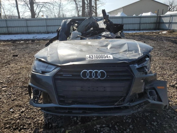 2019 Audi A4 Prestige with VIN WAUFNAF42KN012469, listed as a Copart auction lot 43100054 with 0 mi miles and Salvage Title. Bid and sale history available at carsss.com. Image 5.