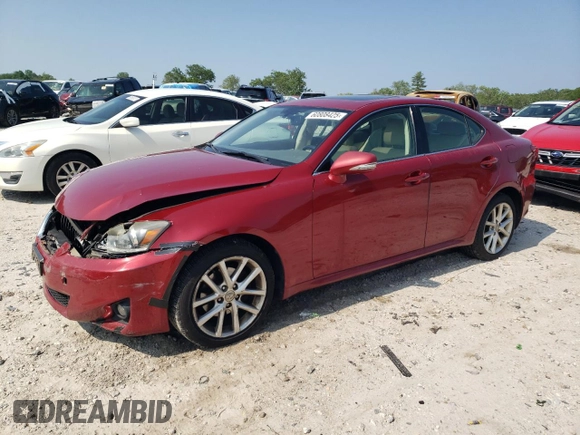 2012 Lexus IS 250 z VIN JTHCF5C26C5052793, wystawiony jako Copart lot #60808425 z przebiegiem 158 488 mil mil oraz Czysty tytuł • Clean title. Historia ofert i sprzedaży dostępna na DreamBid. Obrazek 1.
