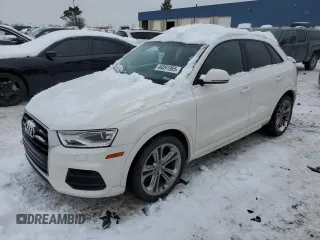 2016 Audi Q3 Premium Plus with VIN WA1EFCFS8GR001816, listed as a Copart auction lot 46091985 with 75,796 mi miles and Clean Title. Bid and sale history available at carsss.com. Image 1.