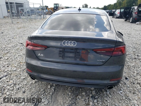 2019 Audi A5 Sportback Premium Plus with VIN WAUENCF50KA072998, listed as a Copart auction lot 66960033 with 0 mi miles. Bid and sale history available at carsss.com. Image 6.