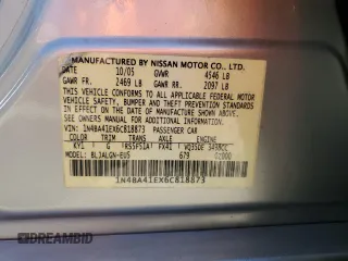 2006 Nissan Maxima 3.5 SE with VIN 1N4BA41EX6C818873, listed as a Copart auction lot 73162304 with 0 mi miles and Salvage Title. Bid and sale history available at carsss.com. Image 12.