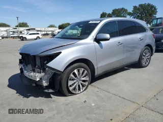 2016 Acura MDX Technology z VIN 5FRYD4H45GB040185, wystawiony jako Copart lot #58020085 z przebiegiem 81 707 mil mil oraz Szkoda całkowita • Salvage title. Historia ofert i sprzedaży dostępna na DreamBid. Obrazek 1.