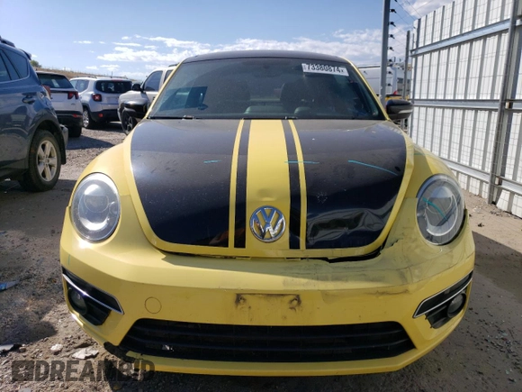 2014 Volkswagen Beetle Turbo R-Line with VIN 3VWVT7AT8EM618182, listed as a Copart auction lot 73380874 with 51,373 mi miles and Salvage Title. Bid and sale history available at DreamBid. Image 5.