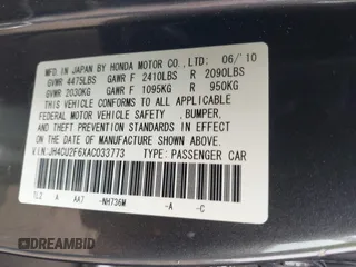 2010 Acura TSX z VIN JH4CU2F6XAC033773, wystawiony jako IAAI lot #42238614 z przebiegiem 200 944 mil mil oraz . Historia ofert i sprzedaży dostępna na DreamBid. Obrazek 9.