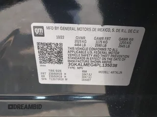 2023 GMC Terrain SLE с VIN 3GKALMEG4PL135038, выставлен на аукционе IAAI как лот 42395597 с пробегом 18 600 миль миль и . История ставок и продаж доступна на DreamBid. Изображение 9.