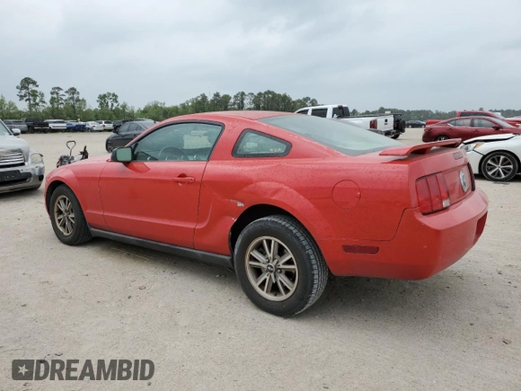 2005 Ford Mustang Deluxe z VIN 1ZVHT80N855181893, wystawiony jako Copart lot #51479185 z przebiegiem 98 450 mil mil oraz Szkoda całkowita • Salvage title. Historia ofert i sprzedaży dostępna na DreamBid. Obrazek 2.