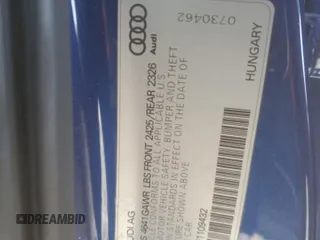 2015 Audi S3 2.0T Premium Plus with VIN WAUBFGFF8F1109432, listed as a Copart auction lot 41732435 with 84,178 mi miles and Salvage Title. Bid and sale history available at carsss.com. Image 14.