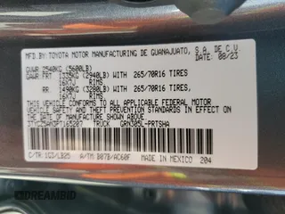 2023 Toyota Tacoma SR z VIN 3TYCZ5AN3PT165207, wystawiony jako Copart lot #54628175 z przebiegiem 15 932 mil mil oraz Szkoda całkowita • Salvage title. Historia ofert i sprzedaży dostępna na DreamBid. Obrazek 13.