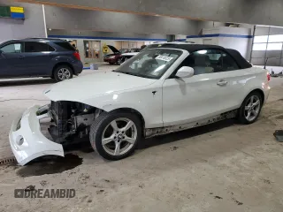 2013 BMW 1 Series 128i with VIN WBAUL7C55DVU10078, listed as a Copart auction lot 88418325 with 117,763 mi miles and Salvage Title. Bid and sale history available at carsss.com. Image 1.