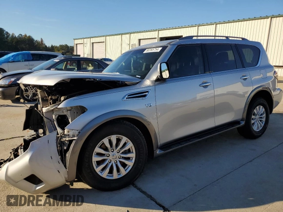 2017 Nissan Armada SV with VIN JN8AY2ND8H9008069, listed as a Copart auction lot 80265754 with 137,009 mi miles and Salvage Title. Bid and sale history available at carsss.com. Image 1.