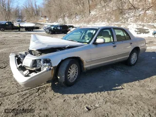 2007 Mercury Grand Marquis LS with VIN 2MEFM75V47X634644, listed as a Copart auction lot 45924655 with 144,640 mi miles and Salvage Title. Bid and sale history available at carsss.com. Image 1.