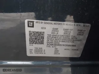 2019 Chevrolet Blazer with VIN 3GNKBHRS7KS586494, listed as a IAAI auction lot 41504223 with 1 mi miles. Bid and sale history available at carsss.com. Image 9.