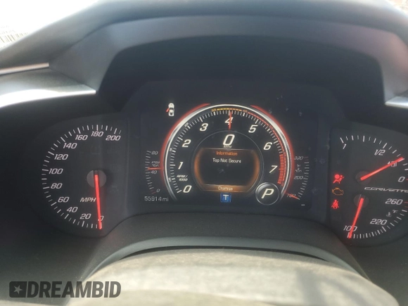 2015 Chevrolet Corvette 3LT with VIN 1G1YF3D73F5104562, listed as a Copart auction lot 61180025 with 55,914 mi miles and Clean title. Bid and sale history available at DreamBid. Image 9.