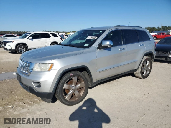 2013 Jeep Grand Cherokee Overland with VIN 1C4RJECG4DC644809, listed as a Copart auction lot 42265005 with 213,493 mi miles and Salvage Title. Bid and sale history available at carsss.com. Image 1.
