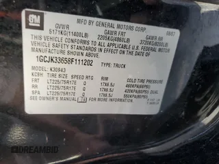 2008 Chevrolet Silverado 3500HD DRW LTZ with VIN 1GCJK33658F111202, listed as a Copart auction lot 48183765 with 124,859 mi miles and Salvage Title. Bid and sale history available at carsss.com. Image 12.