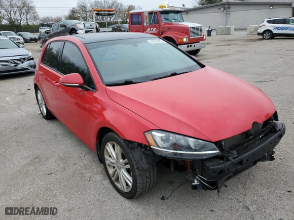 2015 Volkswagen Golf TDI SEL with VIN 3VW2A7AU5FM035751, listed as a Copart auction lot 64235002 with 90,829 mi miles. Bid and sale history available at carsss.com. Image 1.