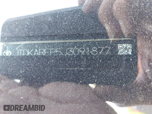 2018 Toyota Prius Plus with VIN JTDKARFP5J3091877, listed as a IAAI auction lot 42129355 with 48,736 mi miles and . Bid and sale history available at DreamBid. Image 9.