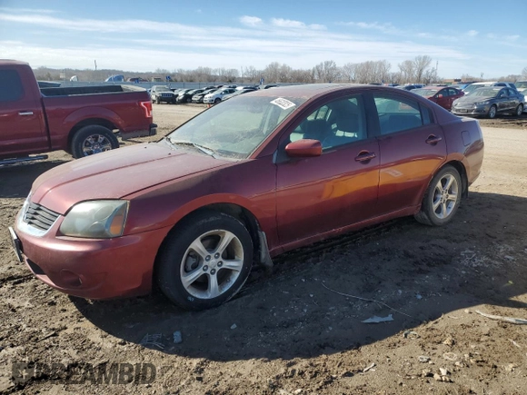 2007 Mitsubishi Galant GTS with VIN 4A3AB56S97E077254, listed as a Copart auction lot 46622325 with 206,331 mi miles and Salvage Title. Bid and sale history available at carsss.com. Image 1.