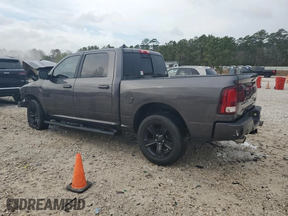 2018 Ram 1500 Night with VIN 1C6RR7MT4JS109407, listed as a Copart auction lot 46451705 with 165,377 mi miles and Salvage Title. Bid and sale history available at carsss.com. Image 2.