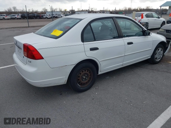 2001 Honda Civic LX with VIN 2HGES15591H558373, listed as a IAAI auction lot 41478863 with 167,121 mi miles. Bid and sale history available at carsss.com. Image 4.