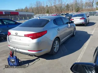 2013 Kia Optima LX with VIN KNAGM4A74D5362733, listed as a IAAI auction lot 41822608 with 134,075 mi miles. Bid and sale history available at carsss.com. Image 4.