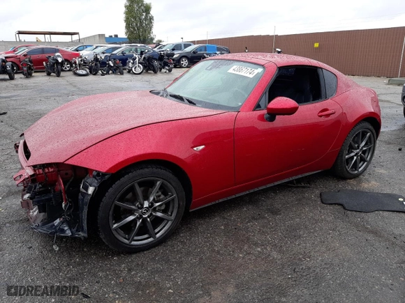2017 Mazda MX-5 Miata RF Grand Touring with VIN JM1NDAM72H0104797, listed as a Copart auction lot 43867174 with 48,630 mi miles. Bid and sale history available at carsss.com. Image 1.