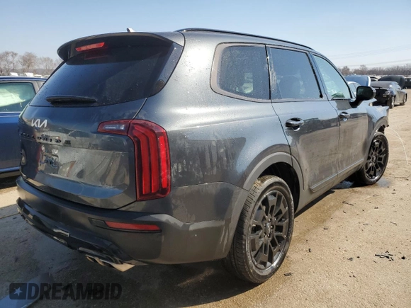 2022 Kia Telluride EX with VIN 5XYP3DHC5NG314546, listed as a Copart auction lot 49119535 with 22,107 mi miles and Salvage Title. Bid and sale history available at carsss.com. Image 3.