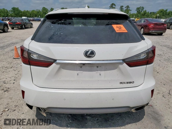 2017 Lexus RX 350 with VIN 2T2ZZMCA2HC036388, listed as a Copart auction lot 57184725 with 155,063 mi miles and Salvage title. Bid and sale history available at DreamBid. Image 6.