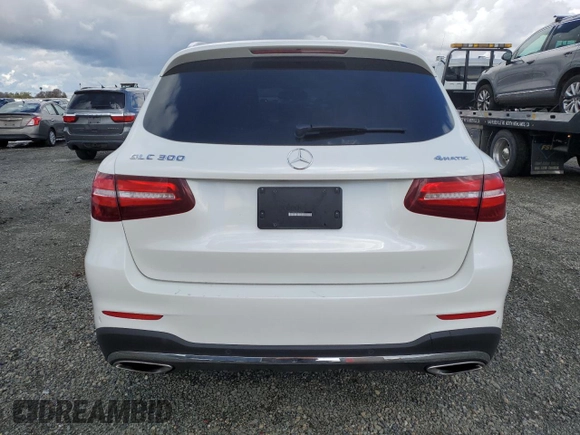 2018 Mercedes-Benz GLC with VIN WDC0G4KB8JV070619, listed as a Copart auction lot 48543395 with 125,689 mi miles and Salvage Title. Bid and sale history available at carsss.com. Image 6.