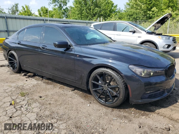 2016 BMW 7 Series 740i with VIN WBA7E2C56GG738788, listed as a Copart auction lot 60654015 with 96,059 mi miles and Clean title. Bid and sale history available at DreamBid. Image 4.