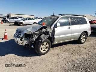 2001 Toyota Highlander with VIN JTEGF21A410003318, listed as a Copart auction lot 80709484 with Not provided miles and Salvage title. Bid and sale history available at DreamBid. Image 1.