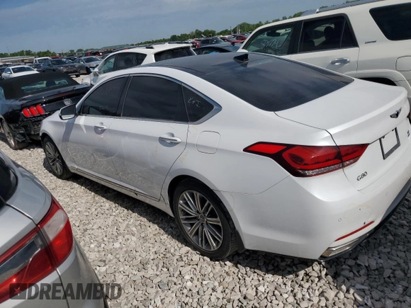 2018 Genesis G80 3.8L с VIN KMHGN4JE2JU256275, выставлен на аукционе Copart как лот 88252675 с пробегом 105 669 миль миль и Списание • Salvage title. История ставок и продаж доступна на DreamBid. Изображение 2.