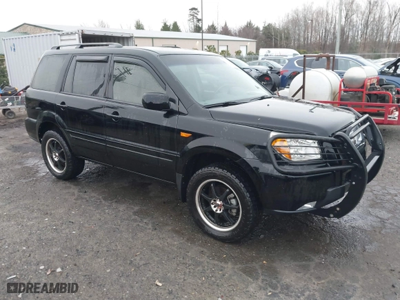 2008 Honda Pilot EX-L with VIN 5FNYF18768B035728, listed as a IAAI auction lot 41492820 with 118,420 mi miles. Bid and sale history available at carsss.com. Image 1.