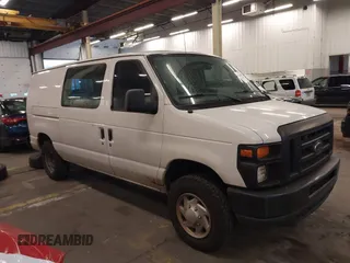 2011 Ford Econoline Cargo Commercial with VIN 1FTNE1EW5BDB01167, listed as a IAAI auction lot 41226859 with 248,606 mi miles and . Bid and sale history available at carsss.com. Image 1.