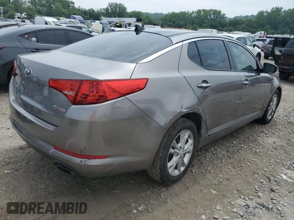 2013 Kia Optima EX with VIN 5XXGN4A78DG180450, listed as a Copart auction lot 58925375 with 131,479 mi miles and Salvage title. Bid and sale history available at DreamBid. Image 3.