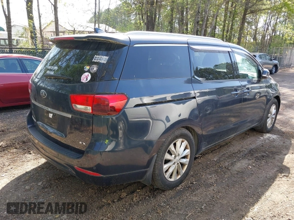 2017 Kia Sedona SX with VIN KNDMC5C11H6265352, listed as a IAAI auction lot 42080509 with 92,879 mi miles. Bid and sale history available at carsss.com. Image 4.