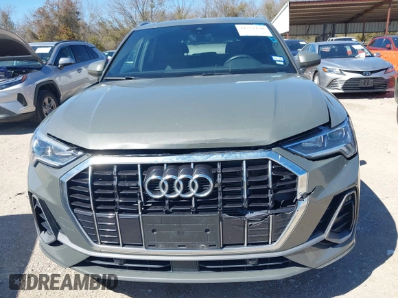 2023 Audi Q3 S line Premium with VIN WA1DECF36P1129512, listed as a IAAI auction lot 41722138 with 36,978 mi miles and . Bid and sale history available at DreamBid. Image 6.
